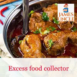 Excess food collector Mr. Debojyoti Raha in Agarpara